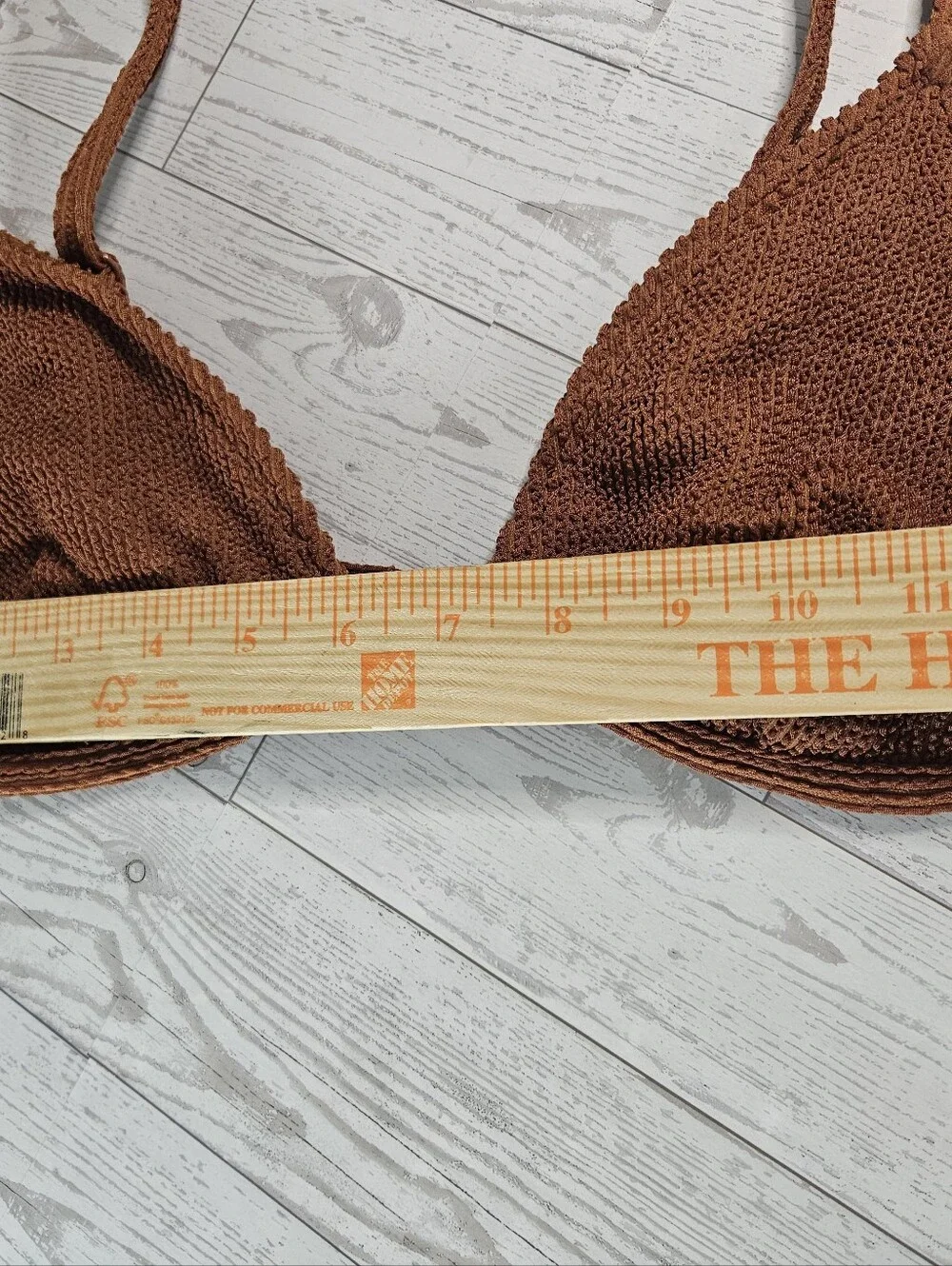 Good American Always Fits Triangle Swim Top Size 3 Swimsuit Brown Bikini